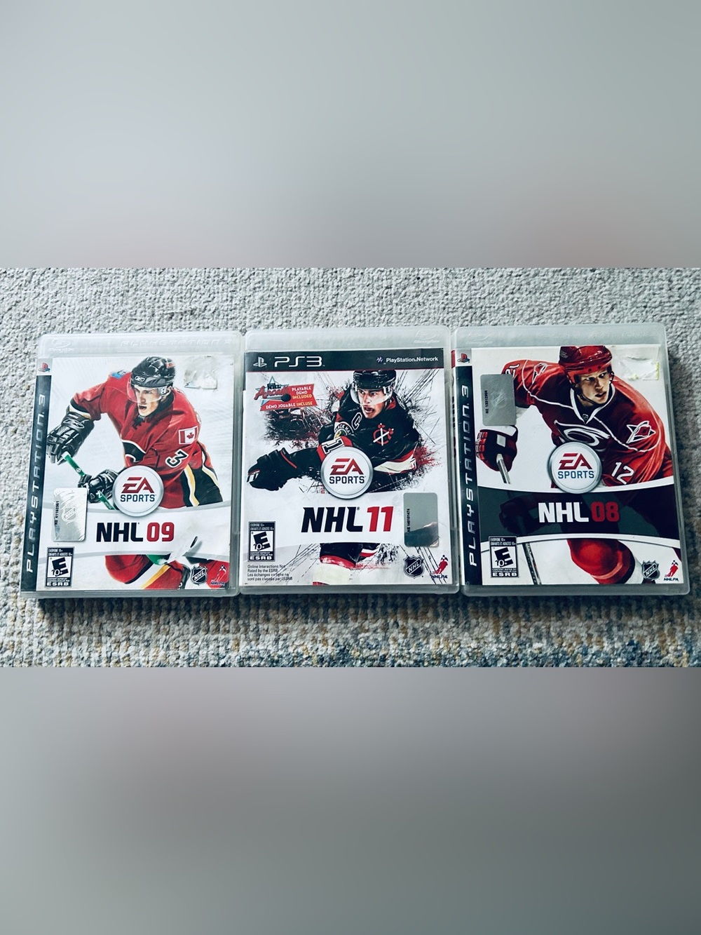 PS3 NHL Hockey Games Bundle – NHL 08, 09 & 11 – 3 Games